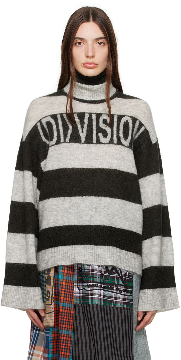 Sweater (di)vision (di)vision Striped Turtleneck Sweater Grå | 130006