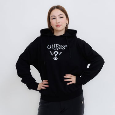 Sweatshirt GUESS Guess Roberta Hoodie Svart | V5RQ11KC3D2-JBLK, 0