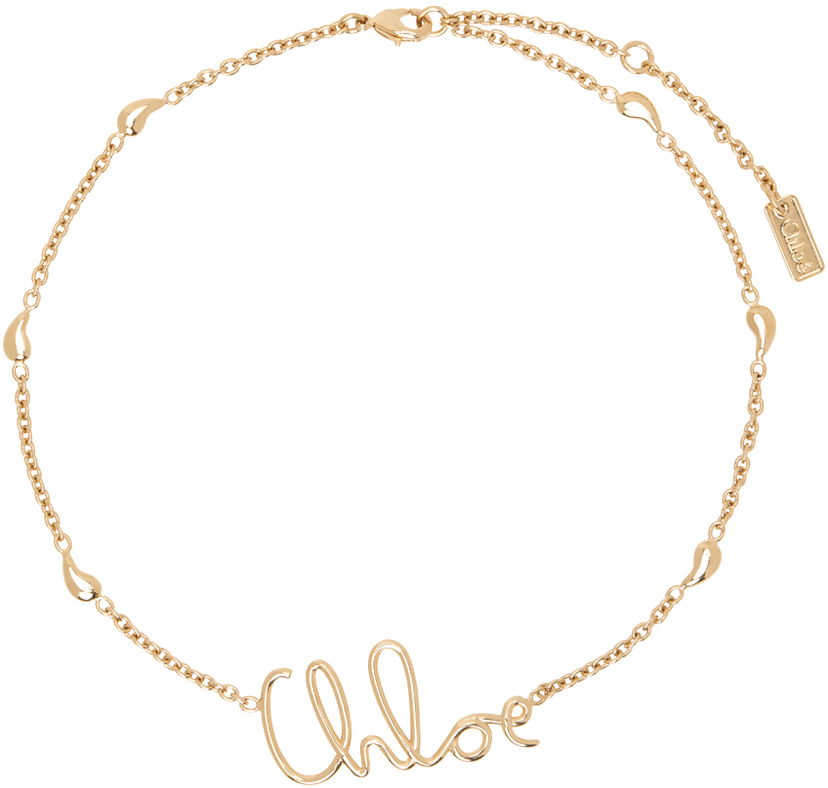 Halsband CHLOÉ Chloé Gold 'The Chloé Iconic' Necklace Gul | CHC24AFO64CB7