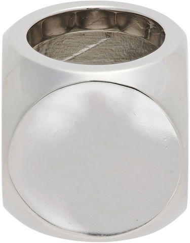 Ringa We11done We11done Logo Dice Ring Metallisk | WD-AJ1-22-704-U-WH, 2