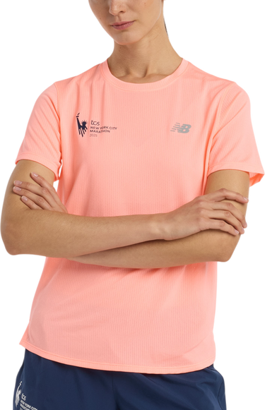 T-shirt New Balance NYC Marathon Athletics T-Shirt Orange | wt53253m-gae, 0