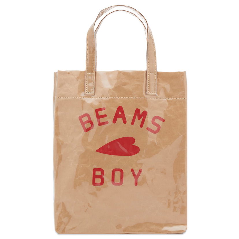 Tygpåse BEAMS Logo Shop Bag Beige | 13610226706-20