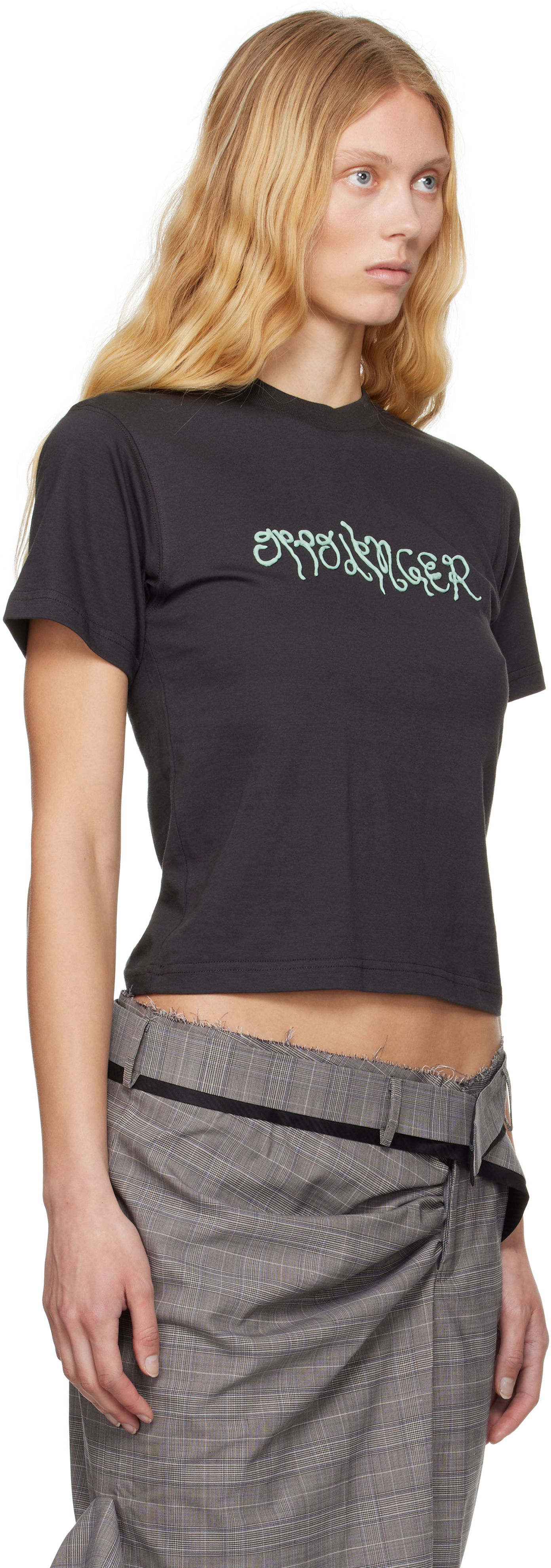 T-shirt Ottolinger Ottolinger Fitted Puff Paint T-Shirt Svart | 115-101915-01, 1