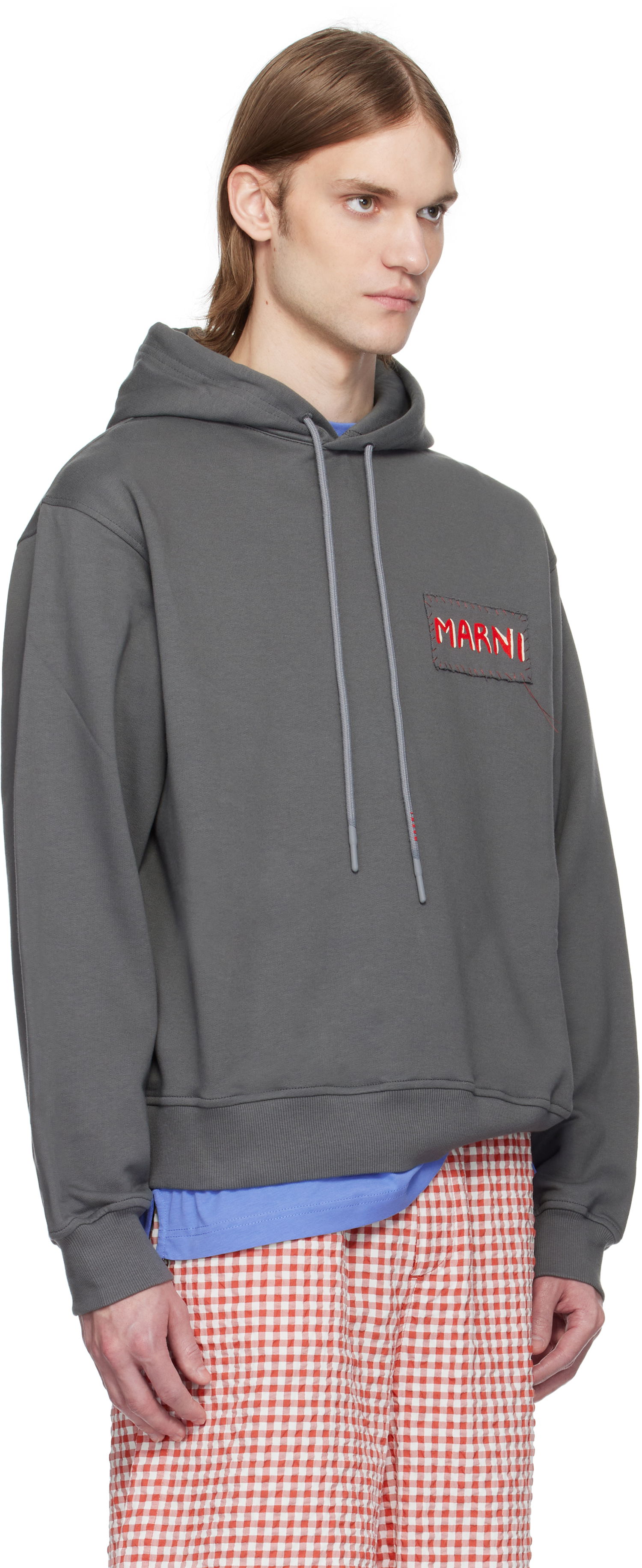 Sweatshirt Marni Marni Loopback Cotton Jersey Hoodie Grå | FUMU0137X0 UTC275, 1