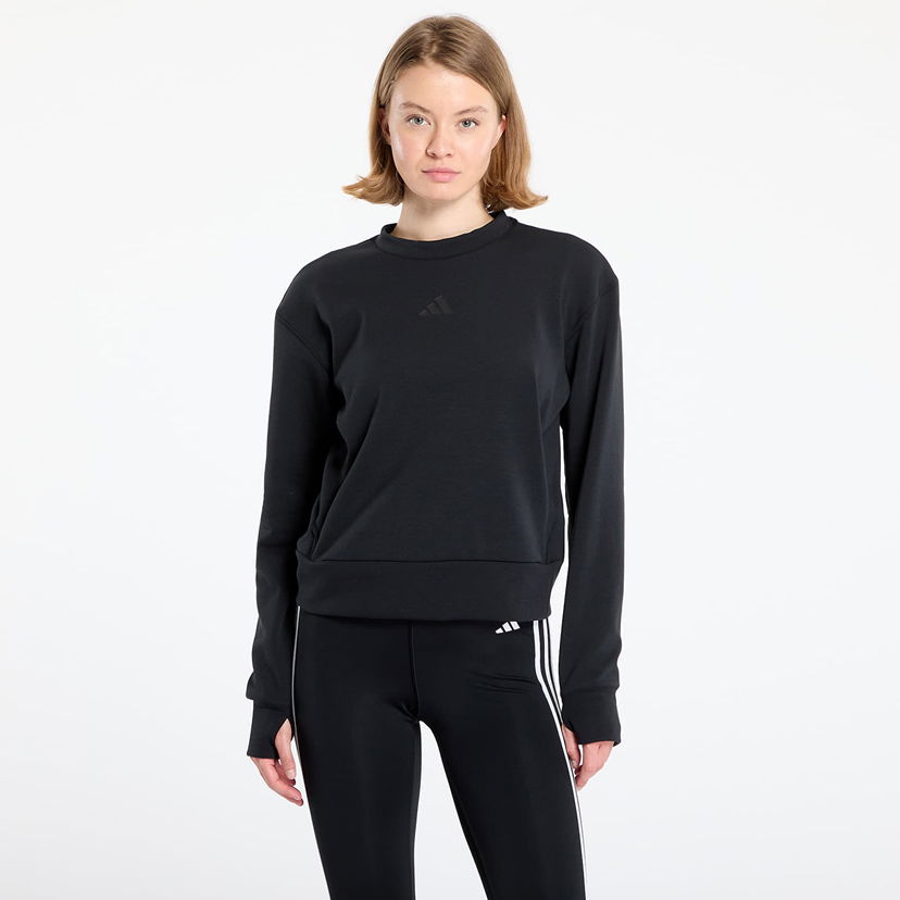 Sweatshirt adidas Performance Designed-for-Training Warm-Up Crewneck Sweatshirt Svart | JP2655