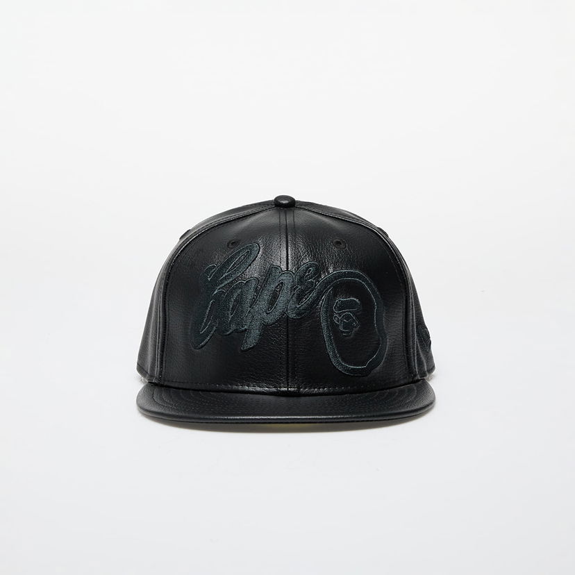 Keps BAPE New Era x 59Fifty Leather Cap M Black Svart | 001CPK831901C BLK