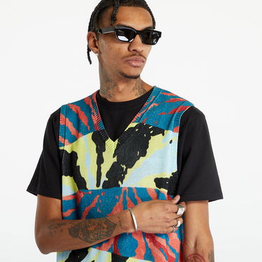 Väst Stüssy Printed Sweater Vest Svart | 117179 blue, 1