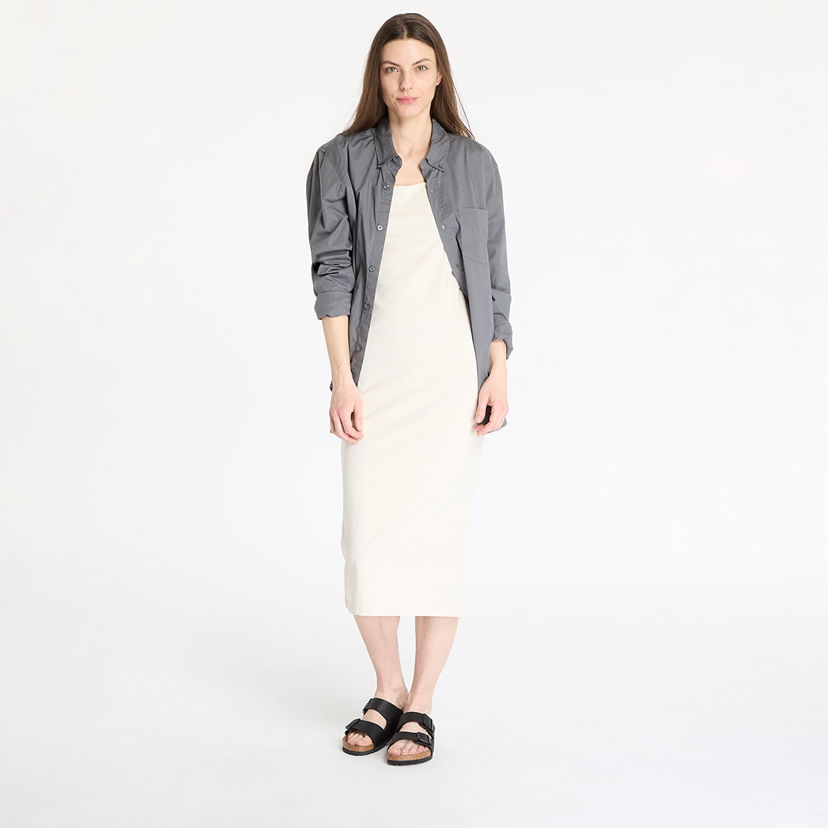 Klä Urban Classics Urban Classics Basic Long Cotton Jersey Dress Vit | TB7180-02903