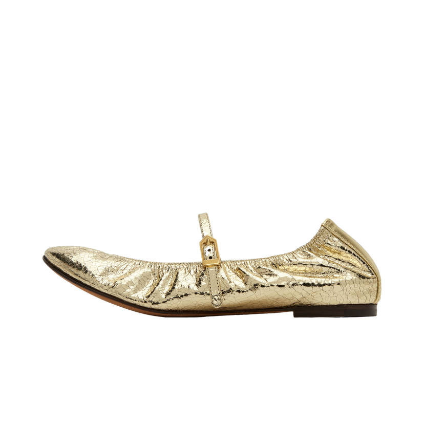 Sneakers och skor LANVIN Mary Jane Ballerina Flats Metallisk | FW-BAMB05-CRCA-H24