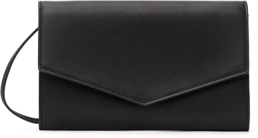 Handväska The Row Envelope Leather Clutch Svart | W1600-L114, 0