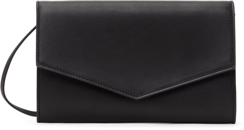 Handväska The Row Envelope Leather Clutch Svart | W1600-L114