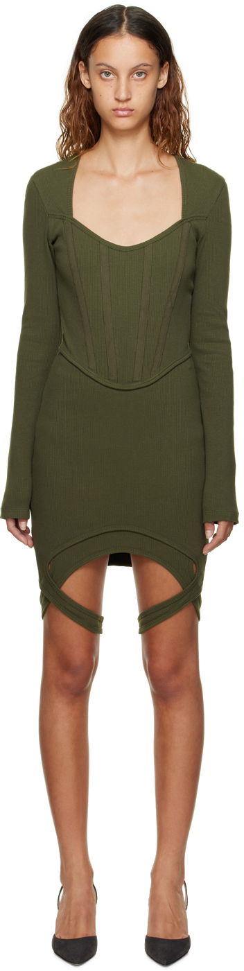Klä Dion Lee Dion Lee Fin Corset Minidress Grön | A9862P22