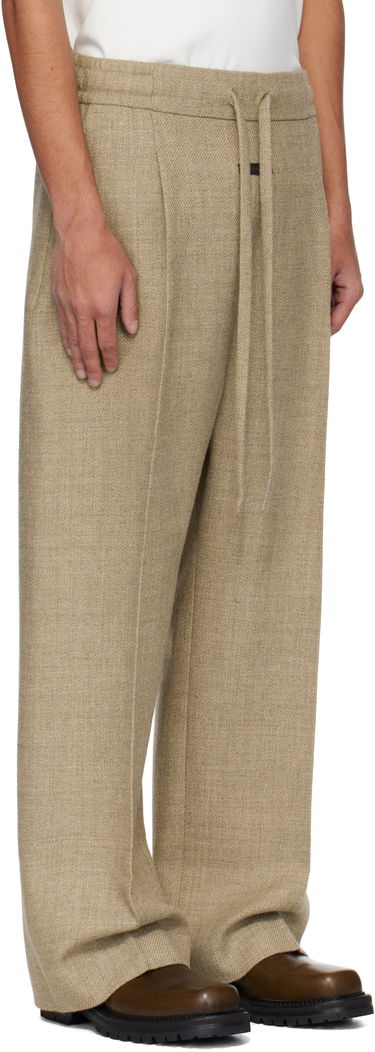 Byxor Fear of God Fear of God Drawstring Wide Leg Trousers Beige | FGE240-407HSW, 1