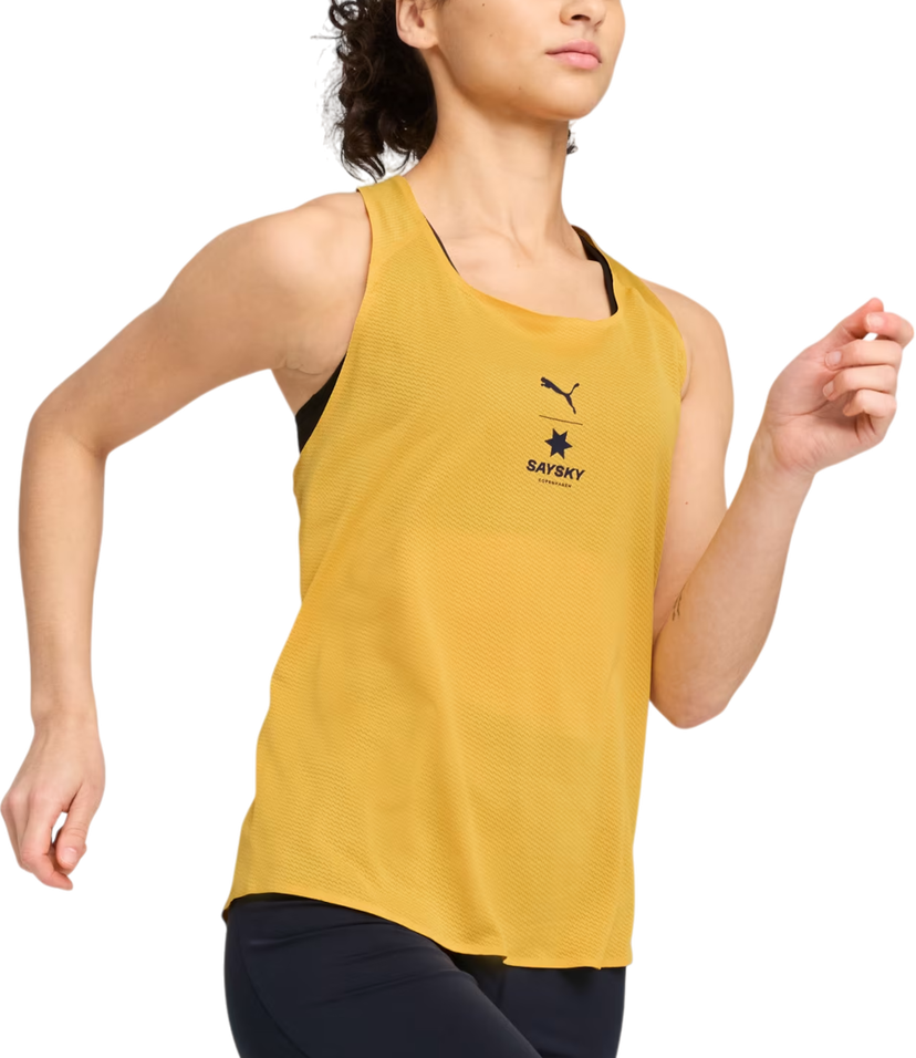 Linne Puma Saysky Women's Running Tank Top Gul | 526838-62