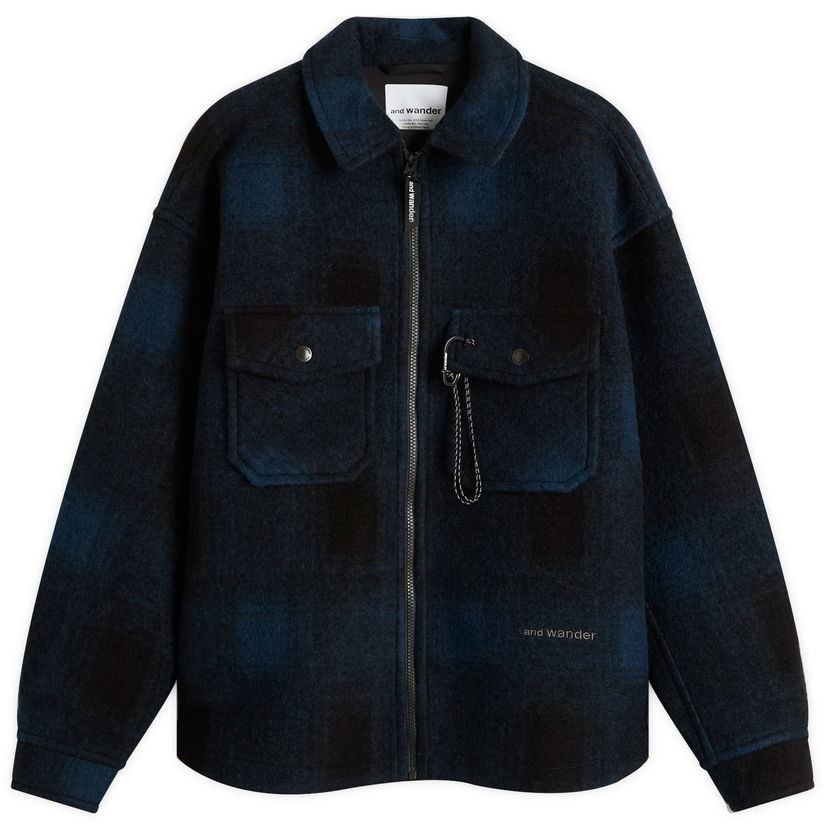 Jacka and wander Shaggy Wool Zip Jacket, Size Small Mörkblå | 5745283053-120