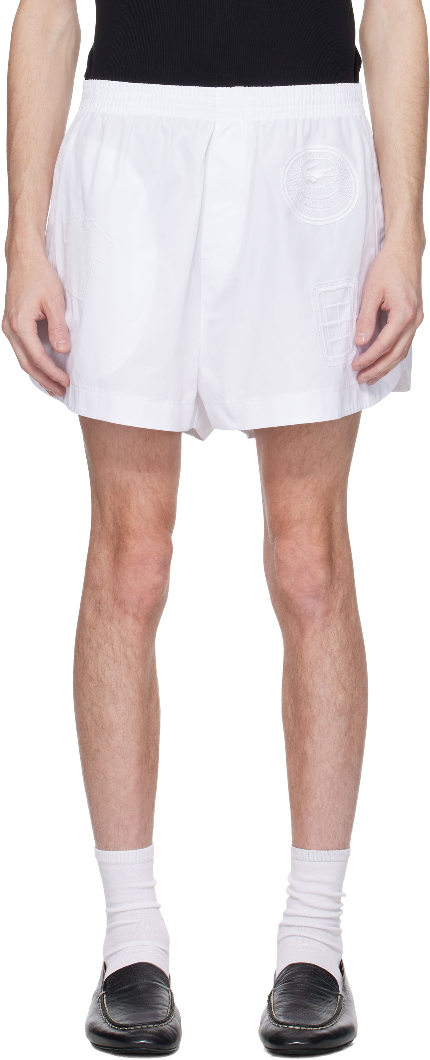 Shorts Lacoste Lacoste Runway Badge Shorts Vit | GH7420, 0