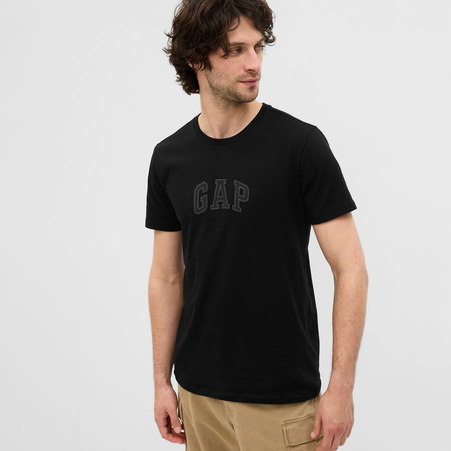 T-shirt GAP New Arch Tee Svart | 570044-02, 0