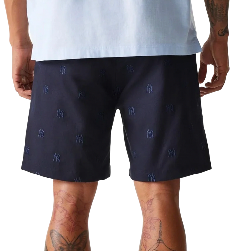 Shorts New Era New Era MLB New York Yankees Monogram Shorts Mörkblå | 60667820-60667820, 1