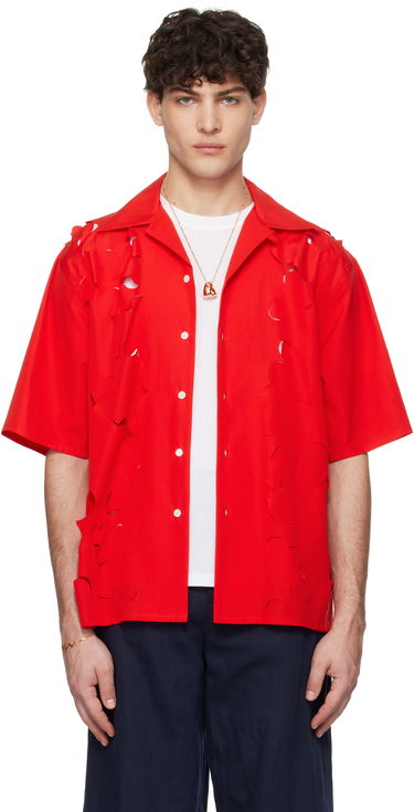 Skjorta Marni Marni Cut Out Bowling Shirt Röd | CUMU0342S0 USR013, 0