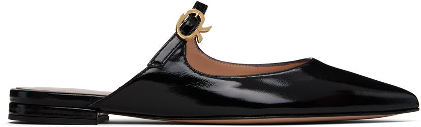 Sneakers och skor Gianvito Rossi Jane Ribbon Slide Loafers Svart | G95582-05RIC-NUI