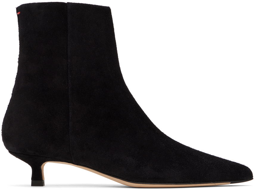 Skovård Aeyde Aeyde Sofie Suede Kitten Heel Ankle Boots Svart | A11-AB-RMAP35KT-222-800-022, 0