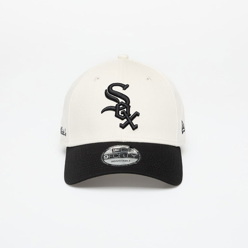 Keps New Era Chicago White Sox 9FORTY Side Script Adjustable Cap Vit | 60667551