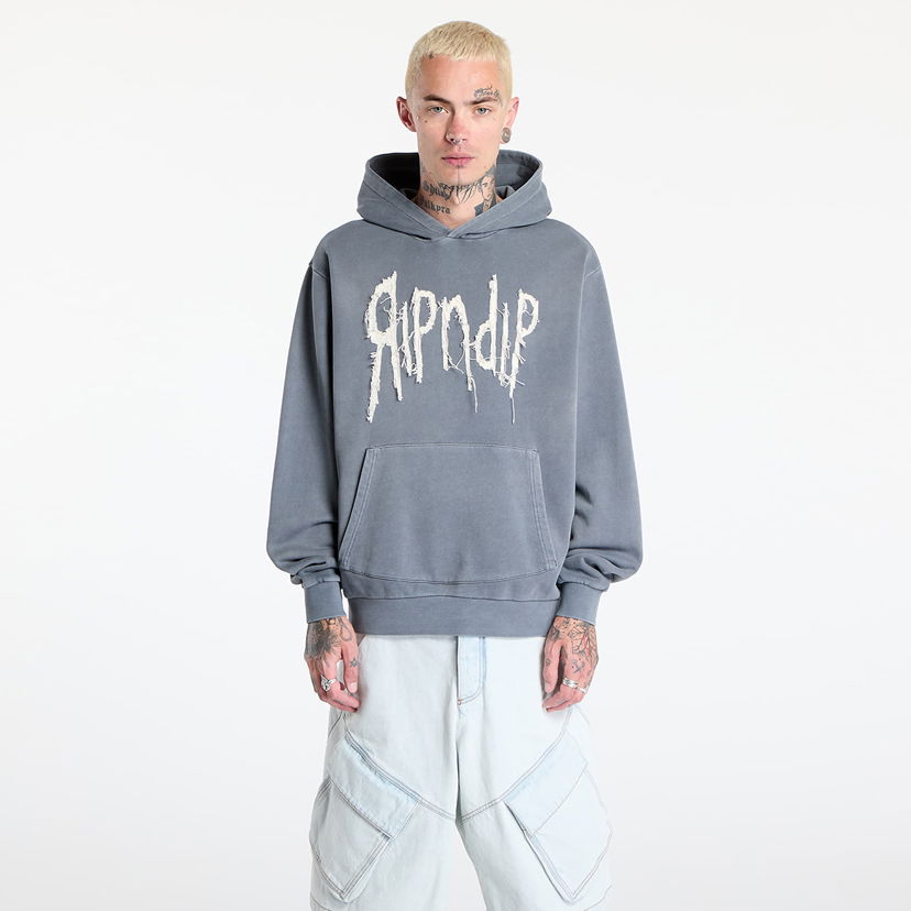 Sweatshirt RIPNDIP RIPNDIP Insano Distressed Hoodie Grå | RNDSUM25109