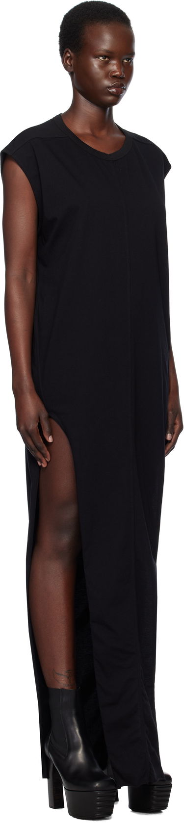 Klä Rick Owens Rick Owens Hollywood Classic Arrowhead Maxi Dress Svart | RP01E7514 JA, 1