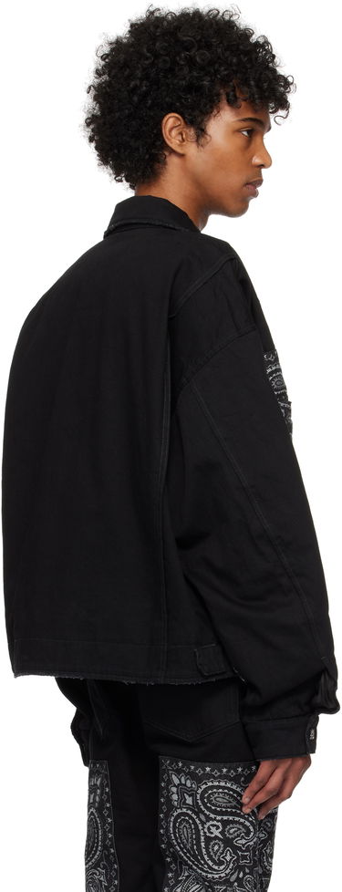 Jacka AMIRI AMIRI Bandana Jacquard Denim Jacket Svart | AMDNBN1007, 2
