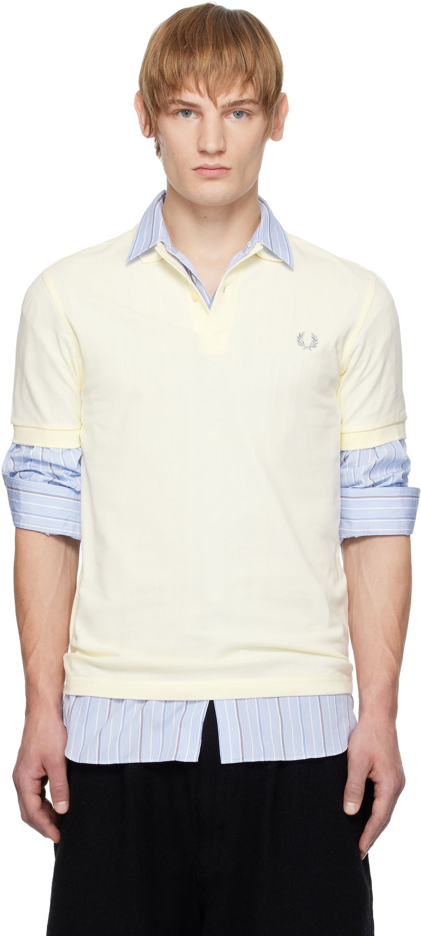 Polotröja Comme des Garçons Shirt 'Freedom Is Energy' Polo Gul | FN-T501B-W24