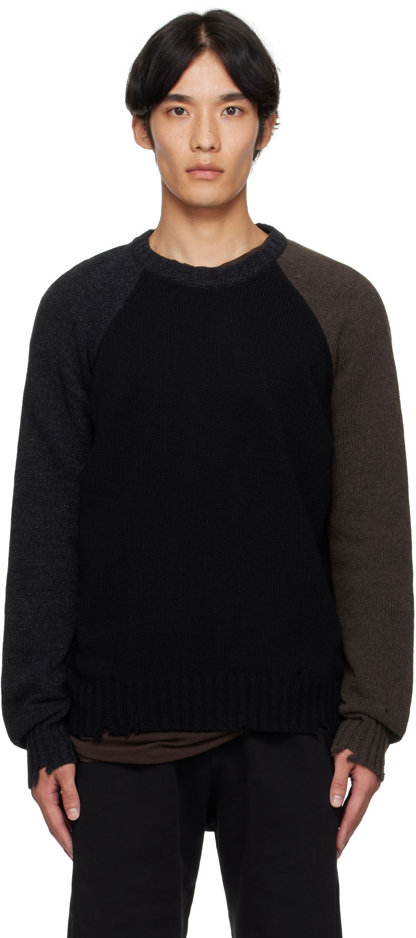 Sweater Maison Margiela MM6 Maison Margiela Crewneck Sweater Svart | SH2HL0028 M13160