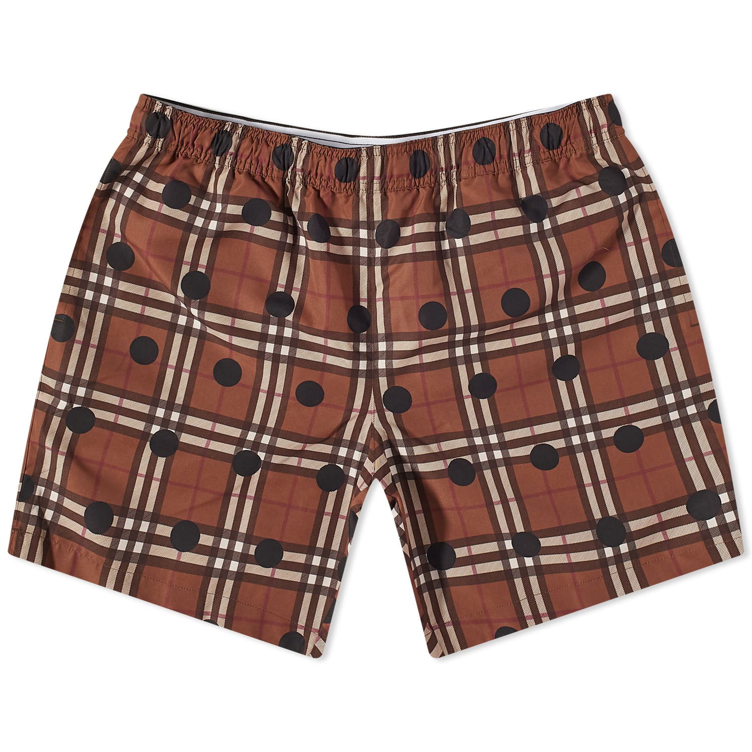 Badkläder Burberry Guildes Polka Dot Check Swim Short Brun | 8068990, 0