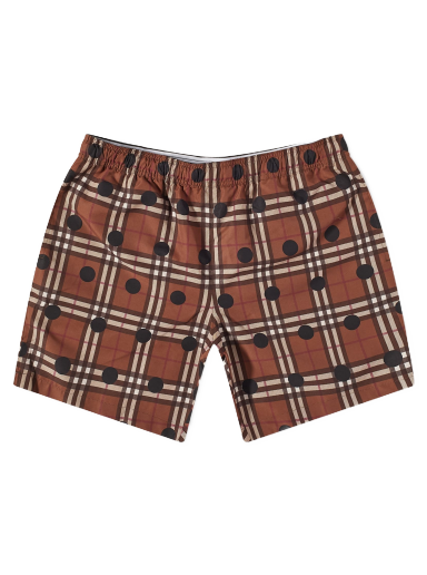 Badkläder Burberry Guildes Polka Dot Check Swim Short Brun | 8068990