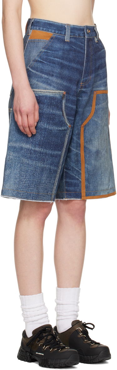 Shorts Andersson Bell Andersson Bell Trompe L'oeil Double-Knee Denim Shorts Blå | apa786u, 1