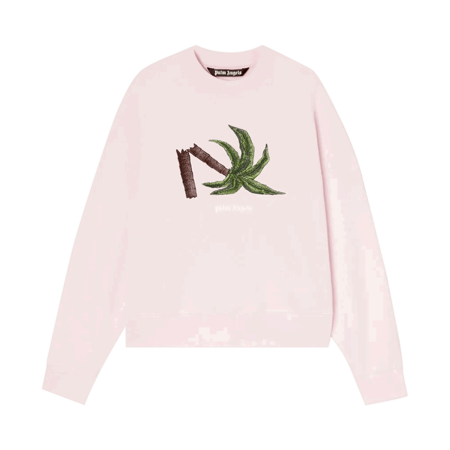 Sweater Palm Angels Broken Palm Crewneck Rosa | PMBA026S22FLE0133055, 0