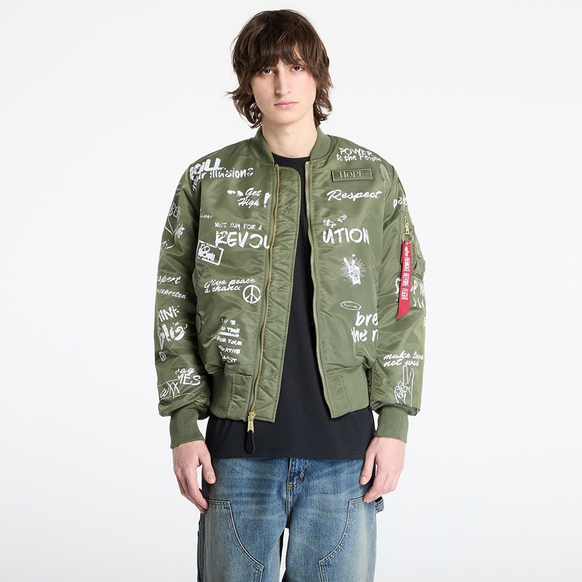 Bomberjacka Alpha Industries Alpha Industries MA-1 Peace Bomber Jacket Grön | 156136-01