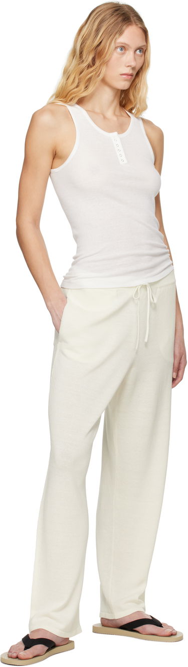 Träningsbyxor The Row The Row Jory Knitted Drawstring Trousers Vit | 8809-Y889, 3