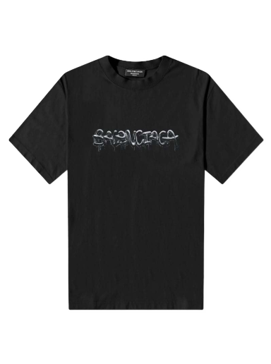 T-shirt Balenciaga Slime T-shirt Svart | 612966TLVF11069