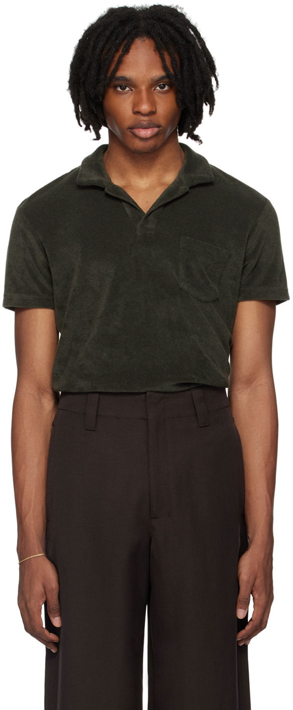 Polotröja Orlebar Brown Open Placket Polo Shirt Grön | 279294