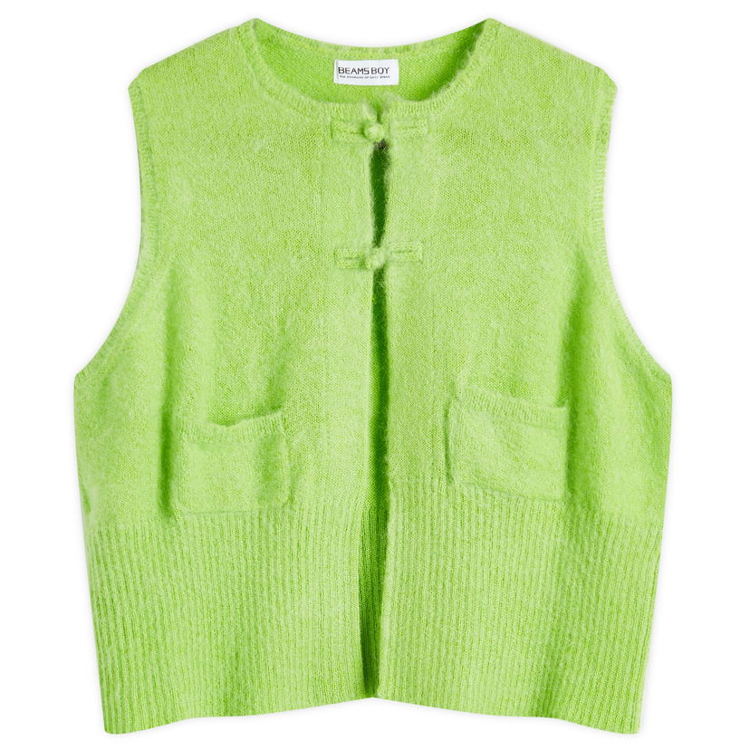 Sweater BEAMS Beams Boy G. Button Knit Vest Grön | 1305-0135-126-60-88