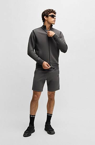 Shorts BOSS BOSS Drawstring Shorts with Logo and Tape Details Grå | 50530051, 1