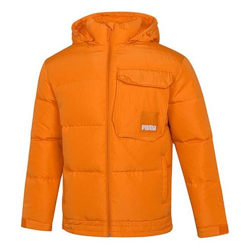 Jacka Puma Loose Down Jacket with Hood Orange | 532915-29
