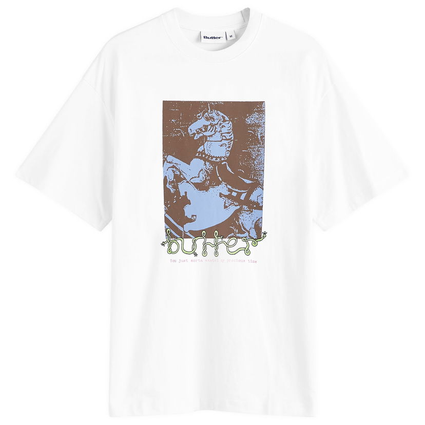 T-shirt Butter Goods Carousel T-Shirt Large Vit | BG243102-WHT