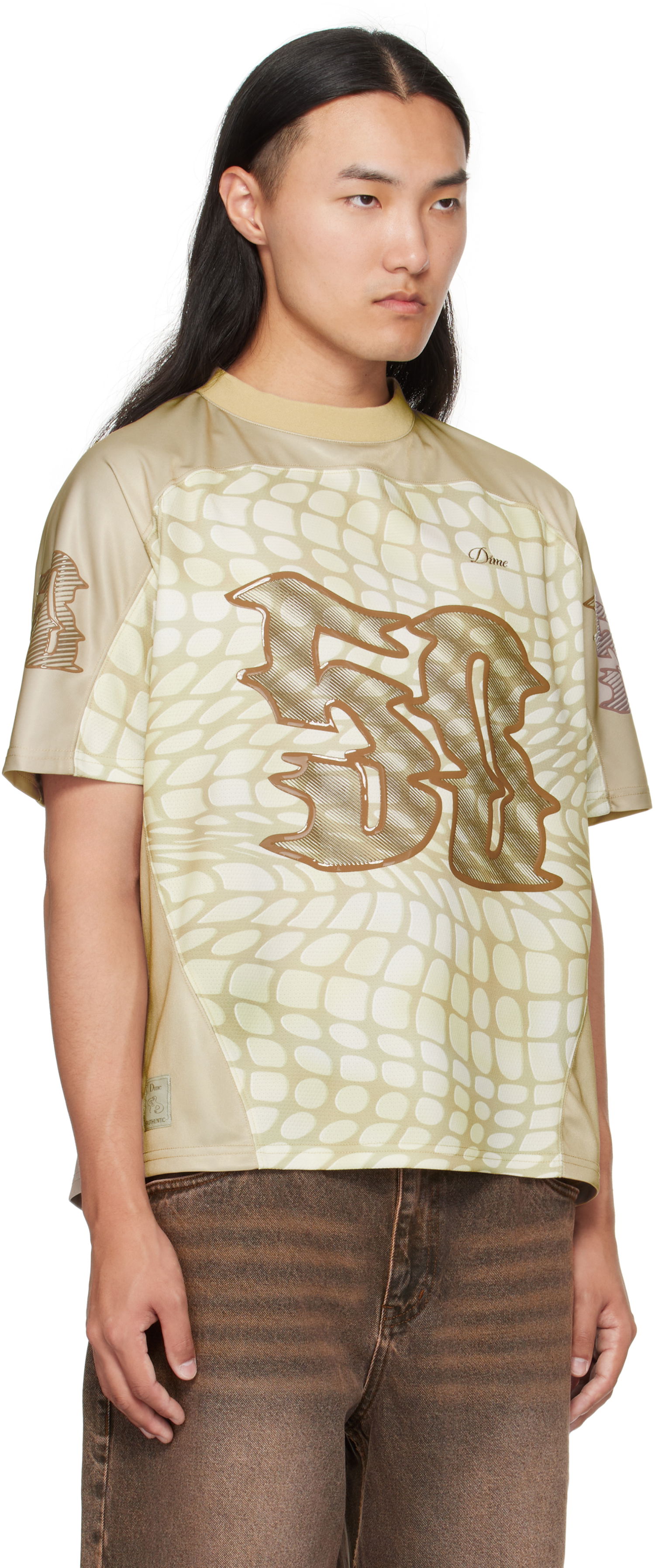 T-shirt Dime Dime N50 Jersey T-Shirt Beige | DIMEFA256TAU, 1