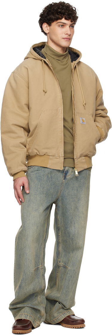 Jacka Carhartt WIP OG Active, Dusty H Brown aged canvas Beige | I027360, 4