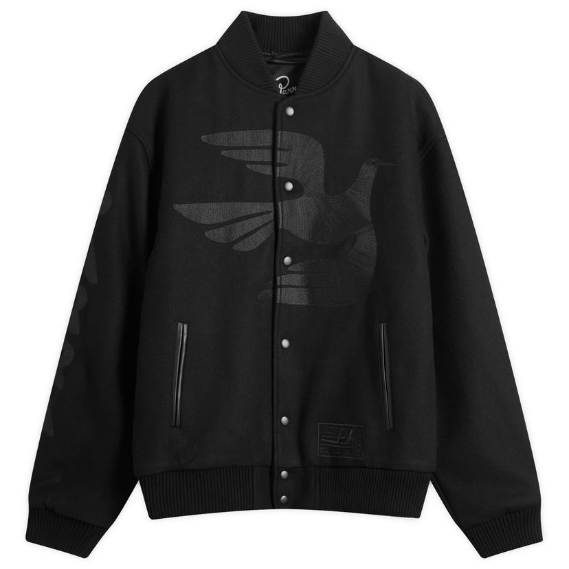 Jacka By Parra Not Movie Quality Varsity Jacket Svart | 54365-BLK