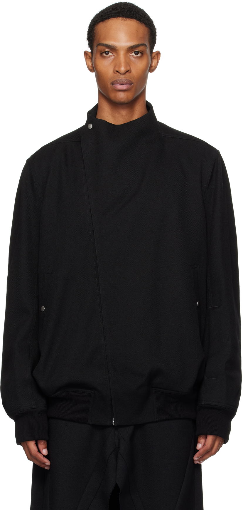 Jacka Rick Owens Rick Owens Concordians Flight Jacket Svart | RU02E1760 WD
