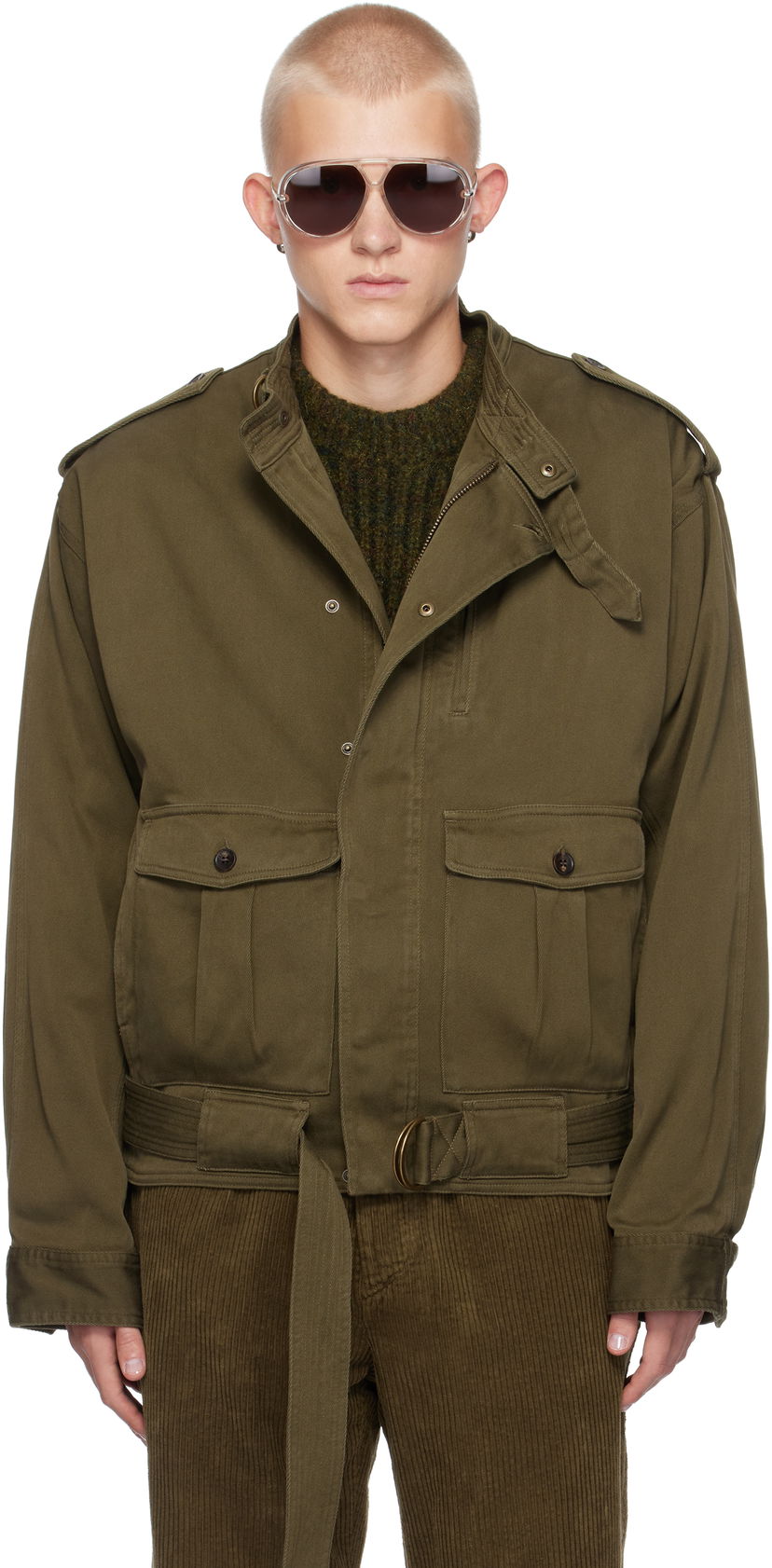 Jacka ISABEL MARANT Isabel Marant Tomei Military Style Jacket Grön | VE0414HA-B4C03H