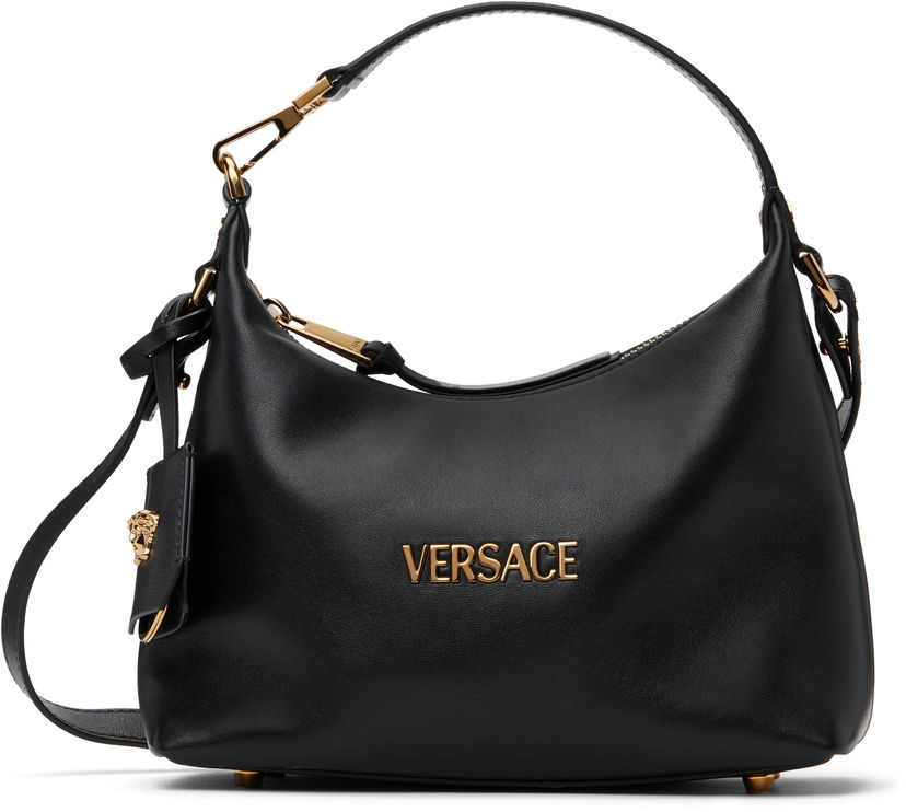 Handväska Versace Versace Tag Hobo Bag Svart | 1018302_1A13171_1B00V
