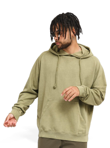 Sweatshirt Urban Classics Overdyed Hoody Grön | TB4388-khaki